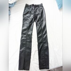 Jason Wu Split Hem Faux Leather Legging Pant